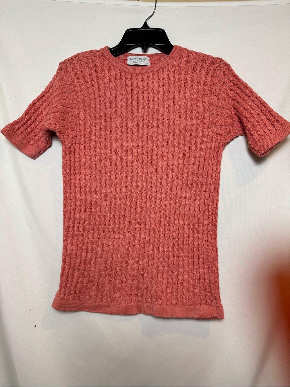 Vintage Tricots St.Raphael Coral Sweater Top S